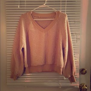 Rose pink oversized sweater